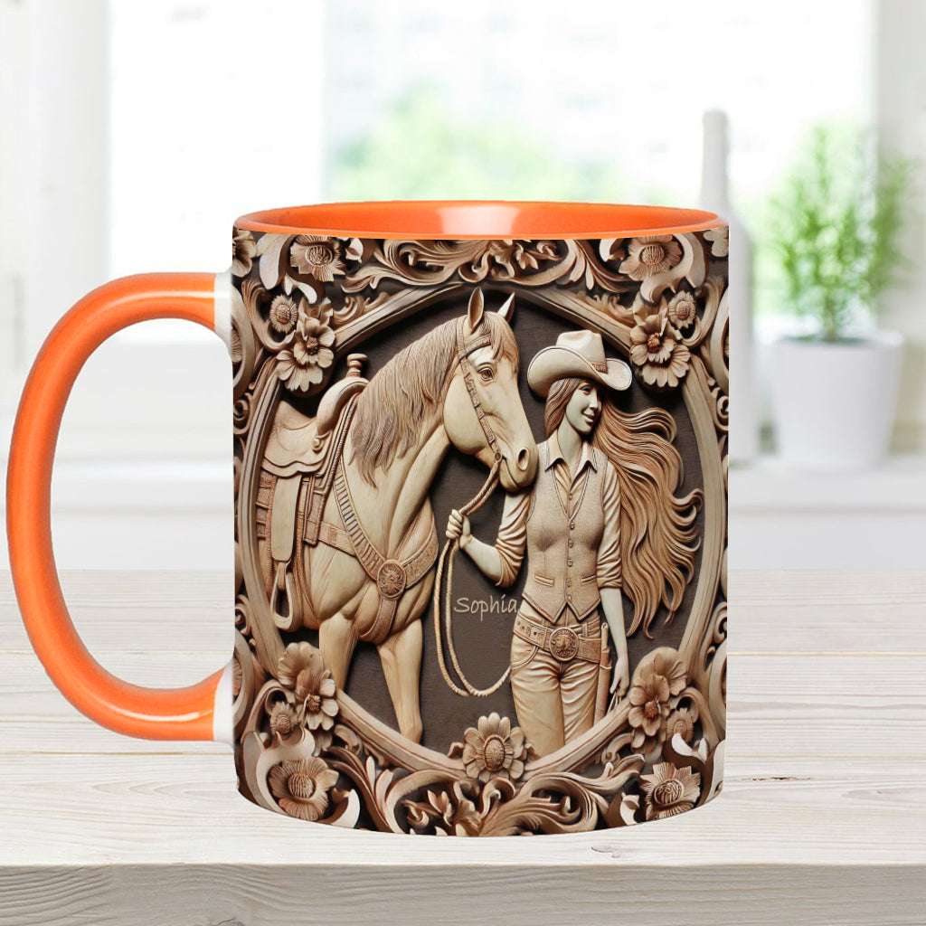 Mug personnalisé « Une fille et son cheval »