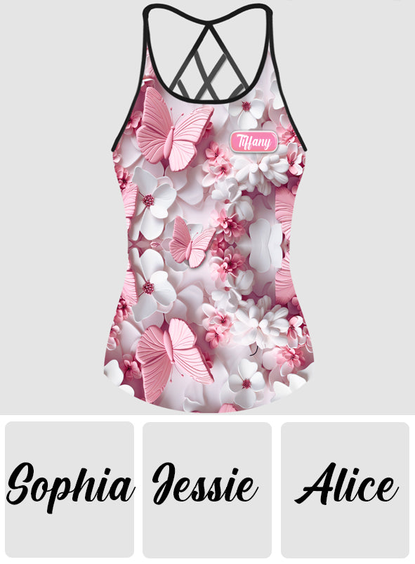 Magnifiques papillons - Débardeur personnalisé à motif papillons croisés