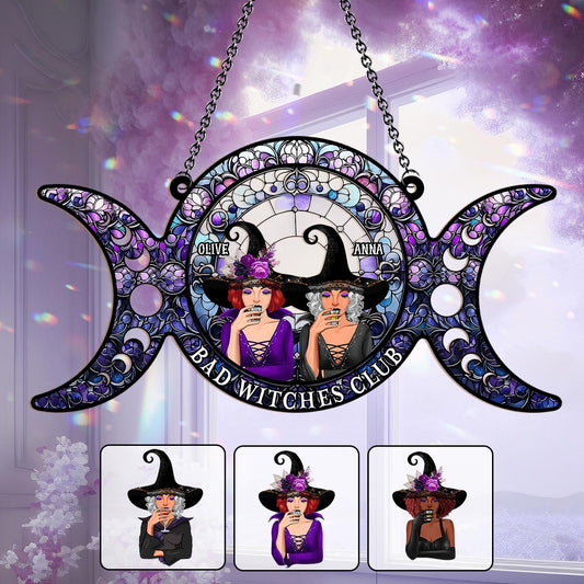 Nous ne sommes pas du sucre et des épices - Ornement attrape-soleil personnalisé à suspendre à la fenêtre, inspiré des sorcières 