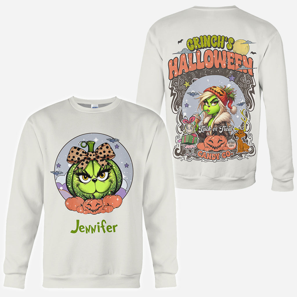 T-shirt personnalisé Green Pumpkin Mama Any Title - Vol de Noël sur toute la surface