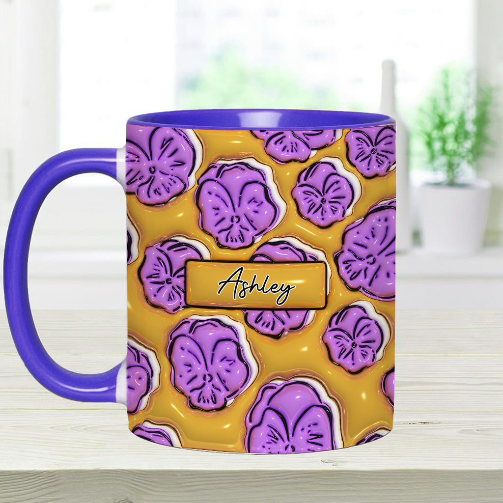 Birth Month Flower - Personalized Birthday Accent Mug