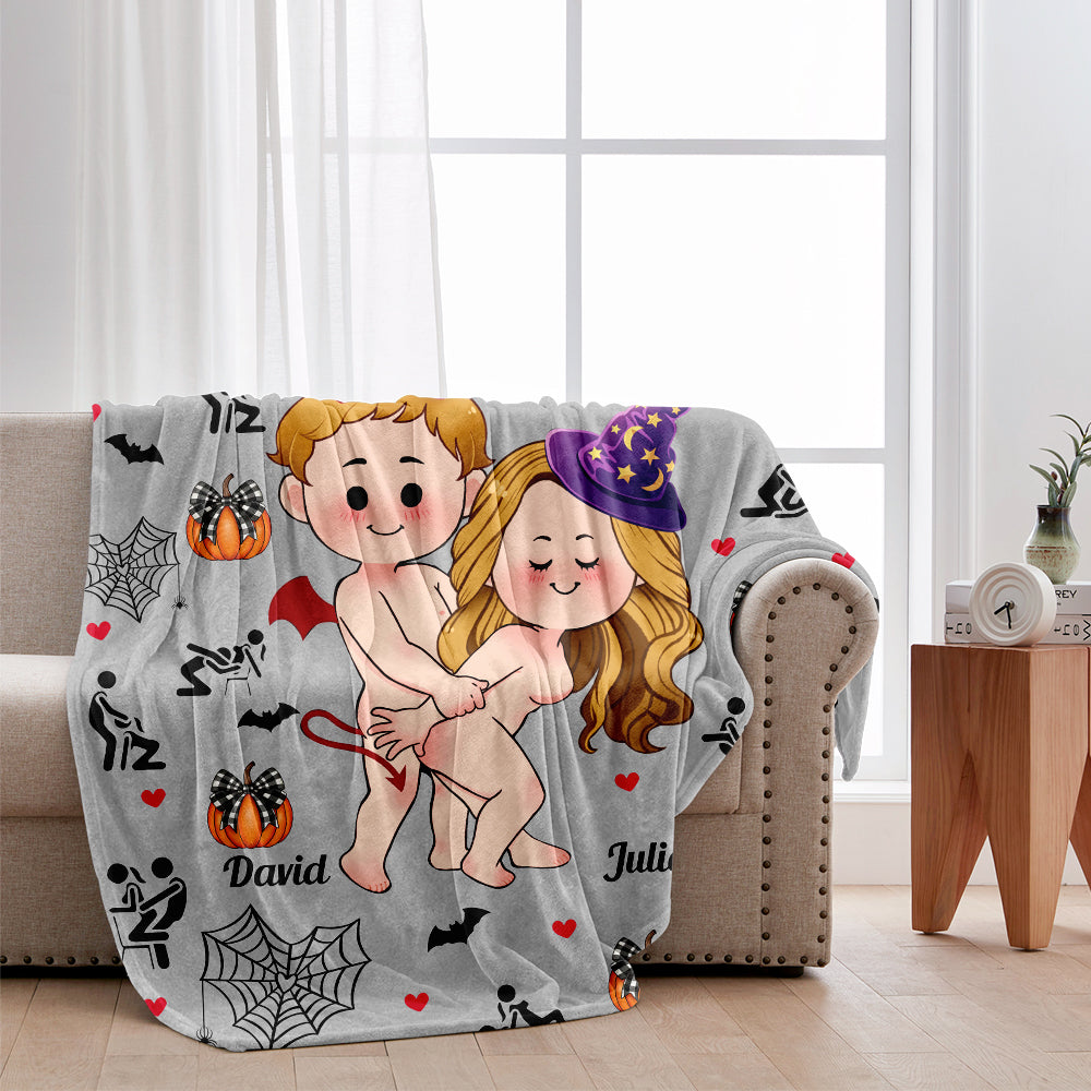 Halloween Is Coming - Personalized Couple Blanket
