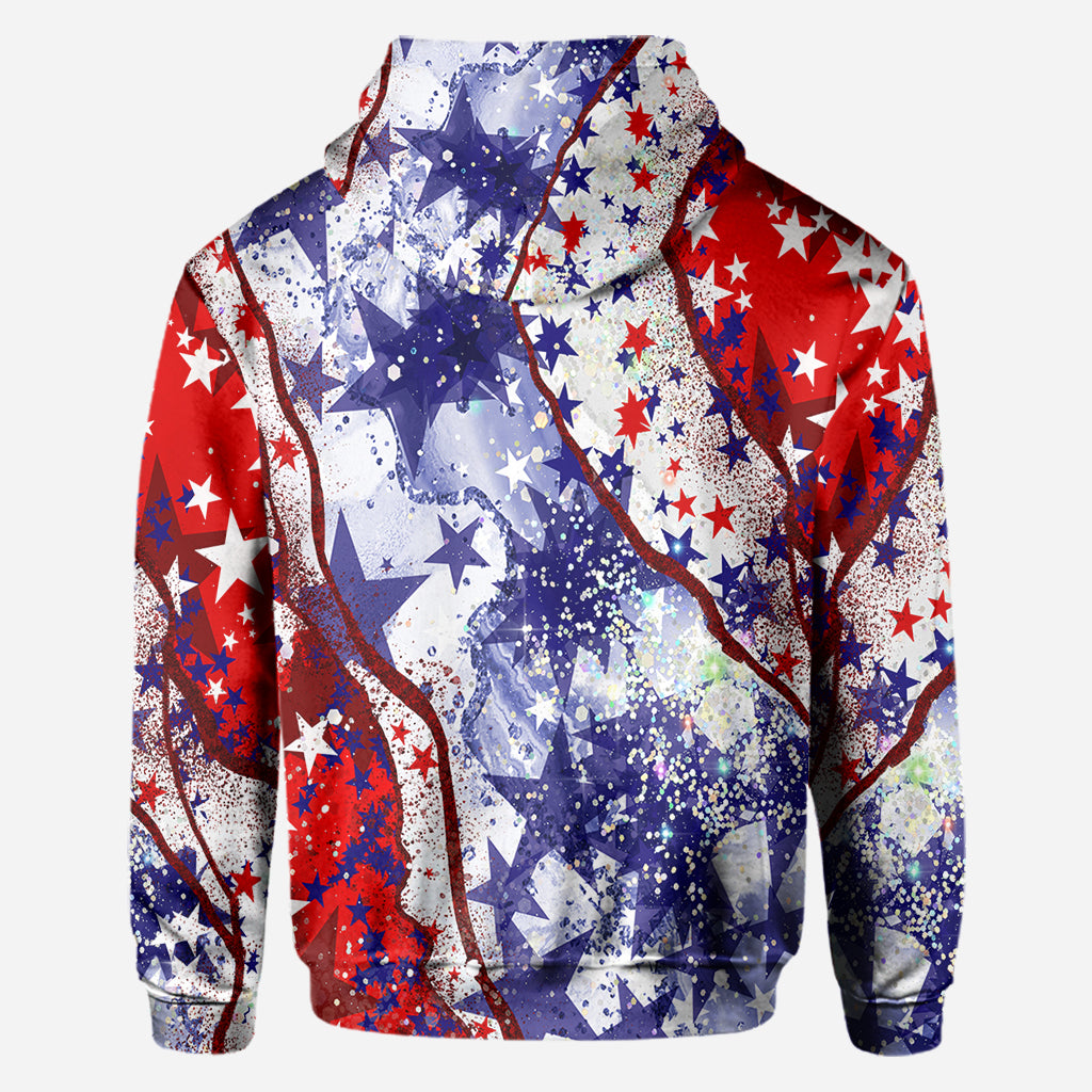 4th Of July Highland Cow - Personalized All Over Shirt