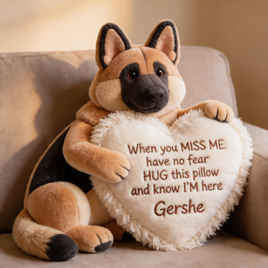 Coussin commémoratif personnalisé en fausse fourrure - À partir d'une photo - Quand tu me manques
