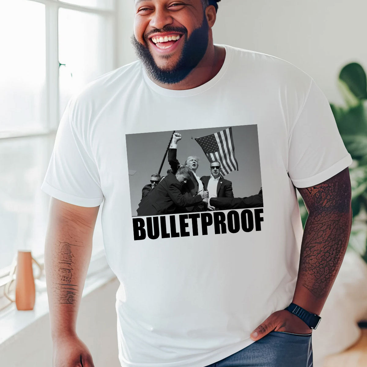 T-shirt pare-balles, T-shirt « Never Surrender », T-shirt « Fight For America », T-shirt de rallye rétro, T-shirt et sweat à capuche « Fight Fight Fight ».