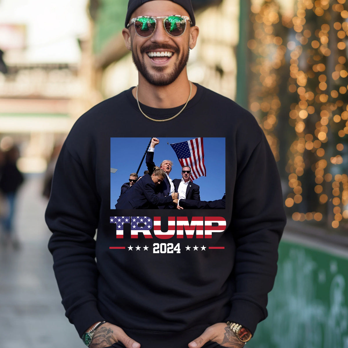 T-shirt « Never Surrender », T-shirt « Fight For America », T-shirt et sweat à capuche « Rallye 2024 »