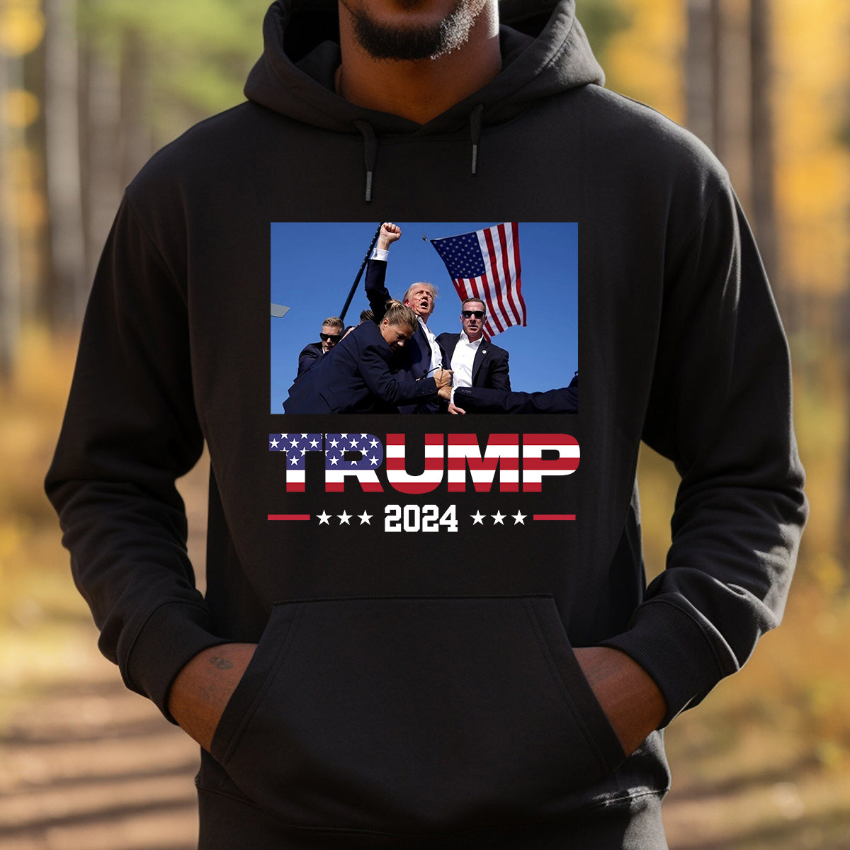 T-shirt « Never Surrender », T-shirt « Fight For America », T-shirt et sweat à capuche « Rallye 2024 »