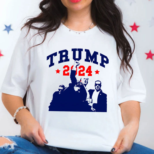 T-shirt « Never Surrender », T-shirt « Fight For America », T-shirt et sweat à capuche « Rallye 2024 »