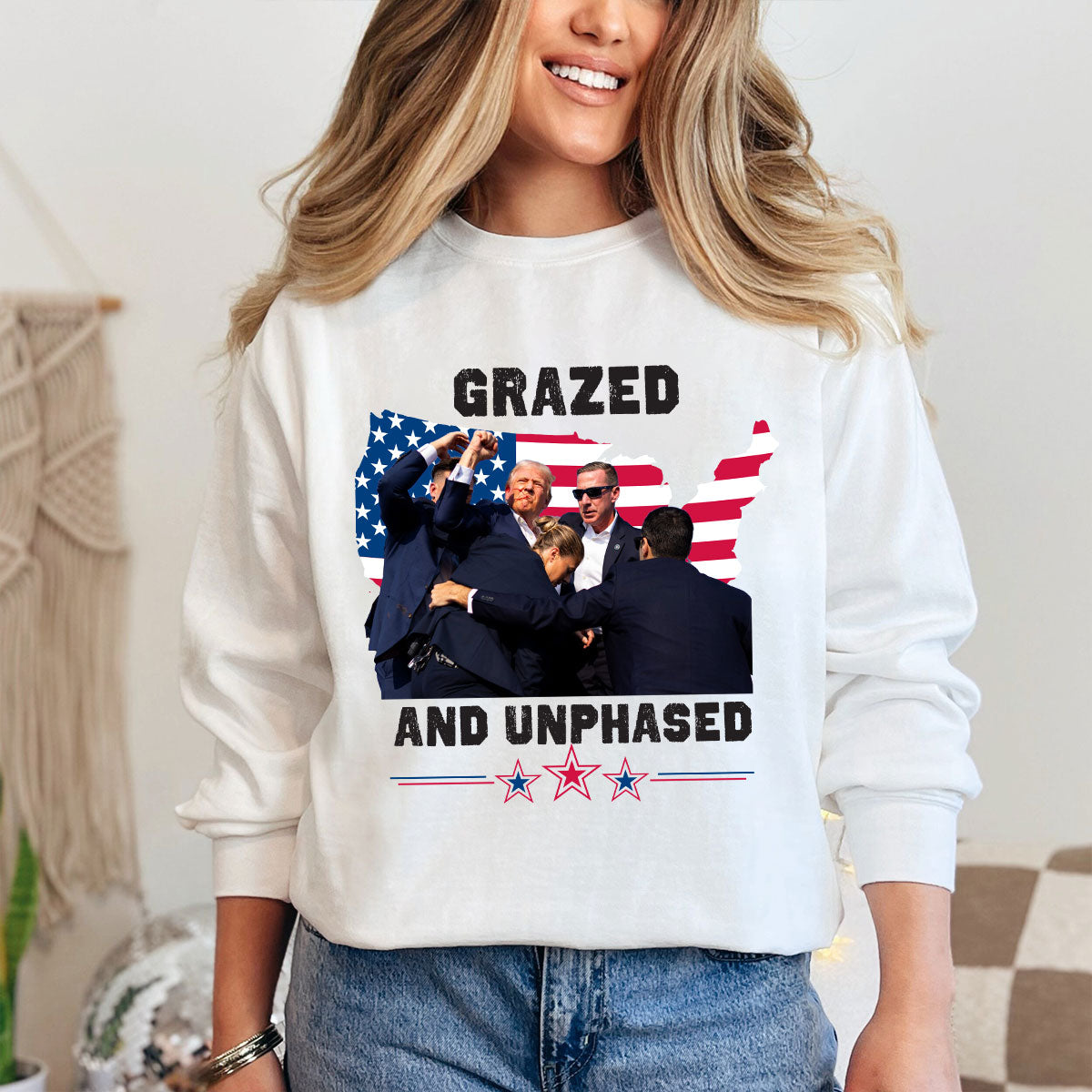 T-shirt « Pas aujourd’hui », T-shirt « Rendre sa grandeur à l’Amérique », T-shirt et sweat à capuche « Battez-vous ! »