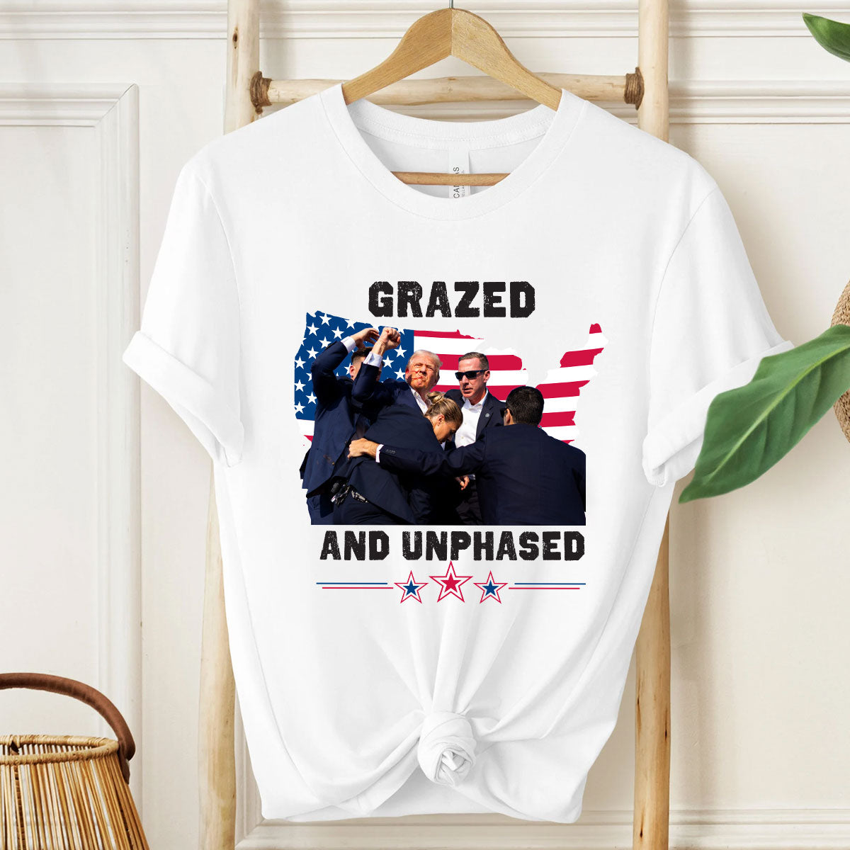 T-shirt « Pas aujourd’hui », T-shirt « Rendre sa grandeur à l’Amérique », T-shirt et sweat à capuche « Battez-vous ! »