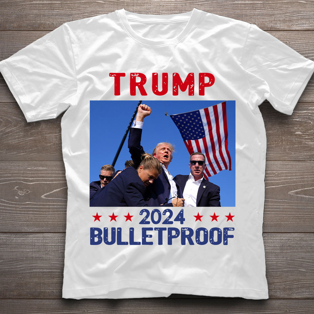 T-shirt pare-balles, T-shirt « Jamais de reddition », T-shirt « Luttons pour l'Amérique », T-shirt de rallye rétro, T-shirt « Combattons, combattons, combattons »