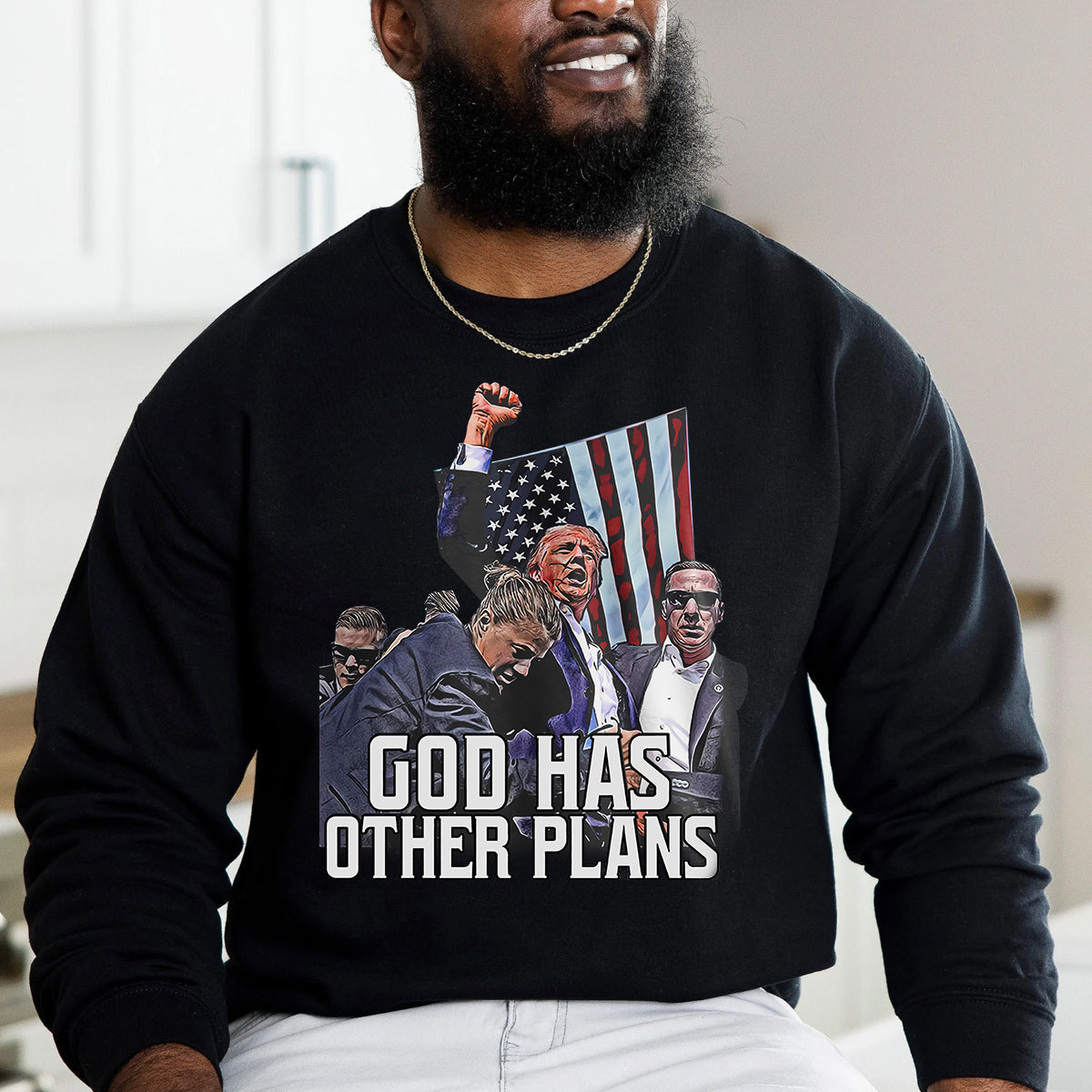 Dieu a d'autres plans, T-shirt « L'union fait la force », T-shirt « Ne jamais se rendre », T-shirt « Luttons pour l'Amérique », T-shirt « Rassemblement 2024 », T-shirt et sweat à capuche « Luttons, combattons, combattons »