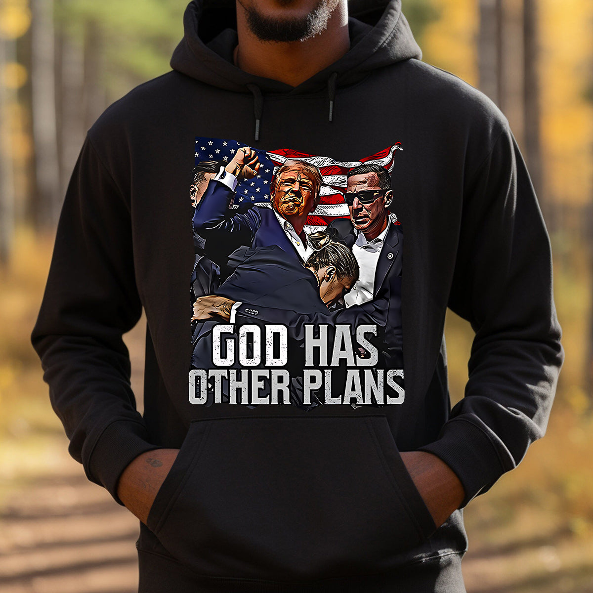Dieu a d'autres plans, T-shirt « L'union fait la force », T-shirt « Ne jamais se rendre », T-shirt « Luttons pour l'Amérique », T-shirt « Rassemblement 2024 », T-shirt et sweat à capuche « Luttons, combattons, combattons »