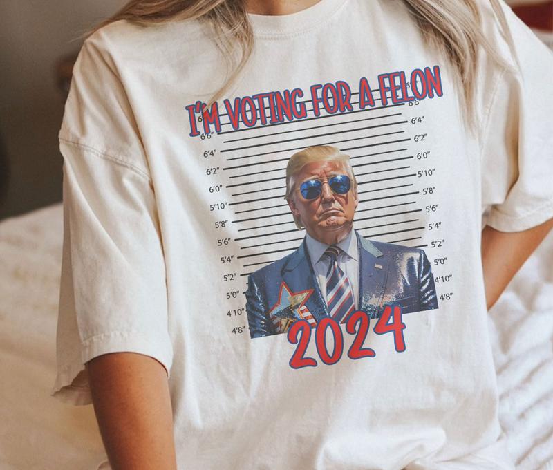 T-shirt « Je vote pour un criminel », T-shirt humoristique Trump, T-shirt républicain, T-shirt Trump 2024, T-shirt républicain patriote, T-shirt et sweat à capuche MAGA