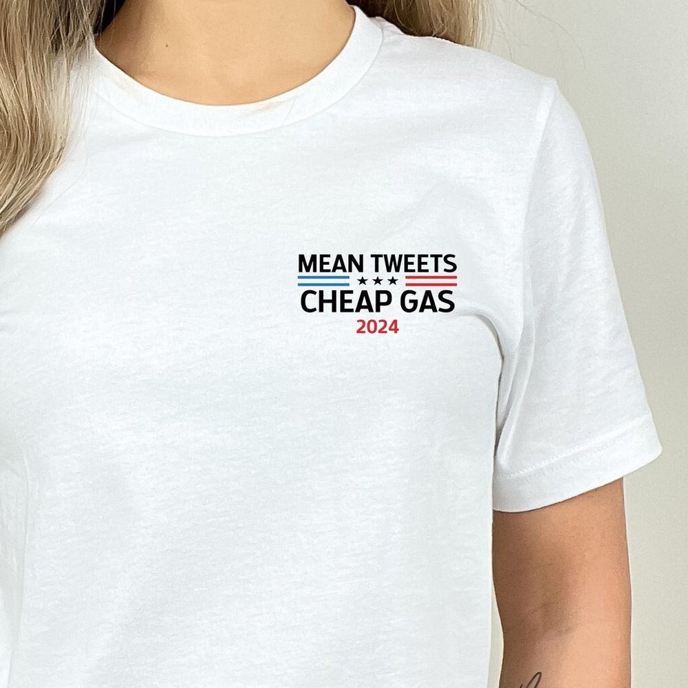 T-shirt minimaliste « Tweets méchants et essence bon marché 2024 », T-shirt républicain de poche, T-shirt pro-Trump, T-shirt anti-Biden, T-shirt et sweat à capuche cadeau patriotique républicain