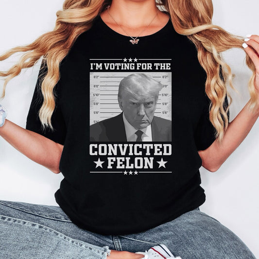 T-shirt unisexe « Votez pour le criminel Trump 2024 », T-shirt « Trump condamné 2024 », T-shirt tendance Trump, T-shirt et sweat à capuche pour l'élection de 2024