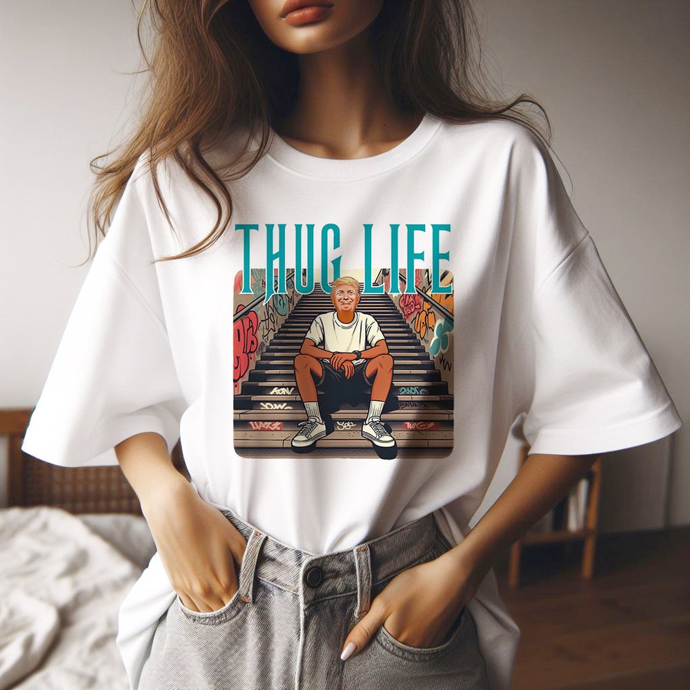 T-shirt « Thug life », T-shirt humoristique Trump, T-shirt Donald Trump, T-shirt fan de Trump, T-shirt de soutien à Trump, T-shirt et sweat à capuche « Stay Golden ».