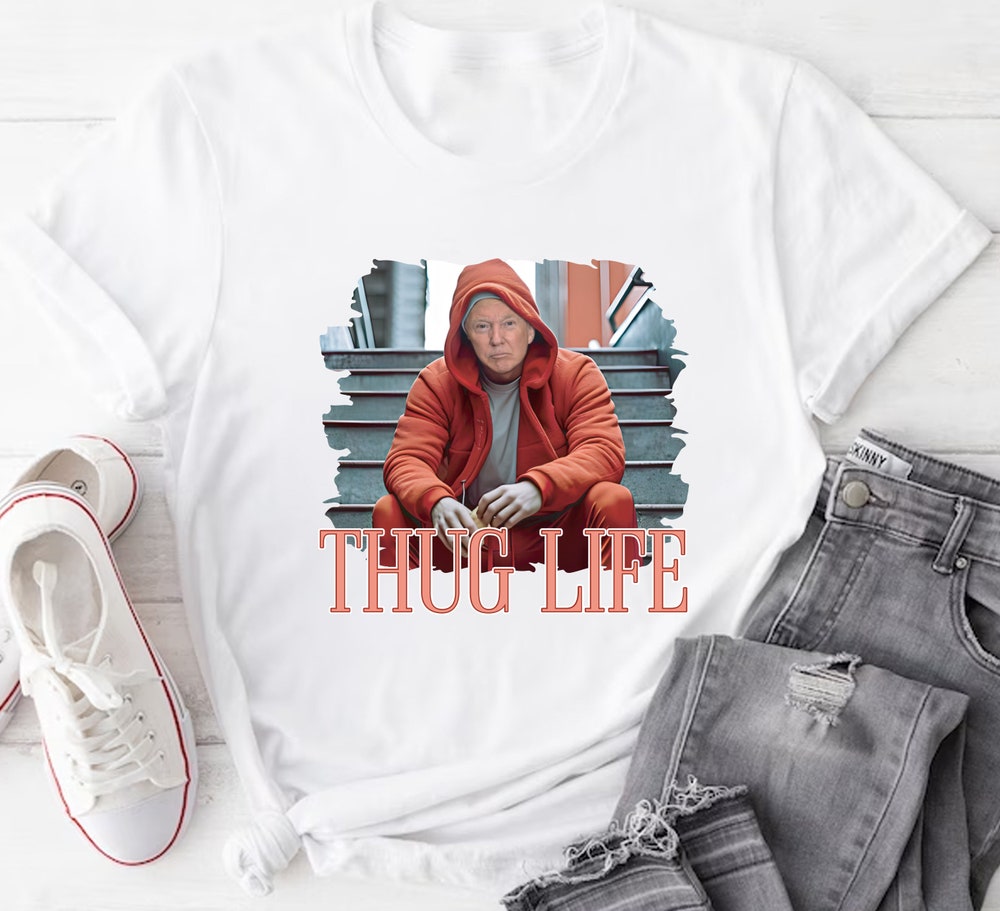T-shirt « Donald Trump Thug Life », T-shirt humoristique « Trump 2024 », T-shirt sarcastique « Trump », T-shirt politique, T-shirt et sweat à capuche unisexe républicain