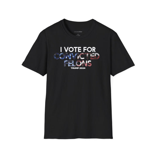 T-shirt « Je vote pour les criminels condamnés », T-shirt unisexe Trump 2024, T-shirt Élection 2024, T-shirt et sweat à capuche Donald Trump 2024