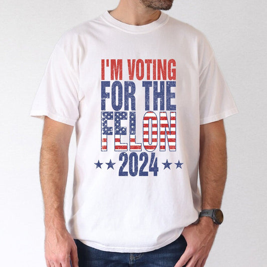 T-shirt Élection 2024, T-shirt Je vote pour le criminel 2024, T-shirt Élection du criminel, T-shirt et sweat à capuche américains