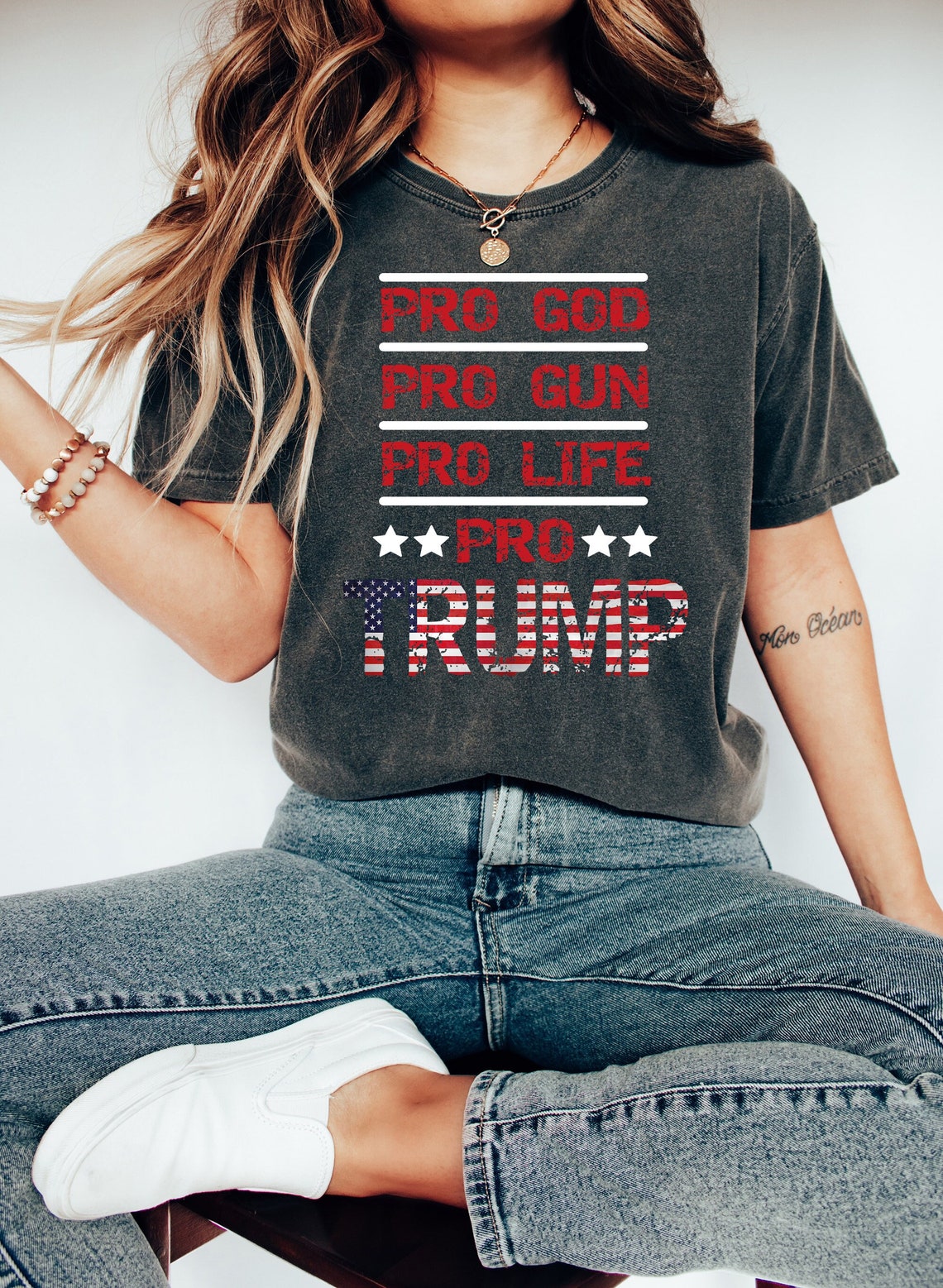 T-shirt drapeau Trump, T-shirt Trump 2024, T-shirt républicain, T-shirt pour voter, T-shirt MAGA pour femmes, MAGA 2024, T-shirt élections Trump, T-shirts et sweats à capuche MAGA pour hommes