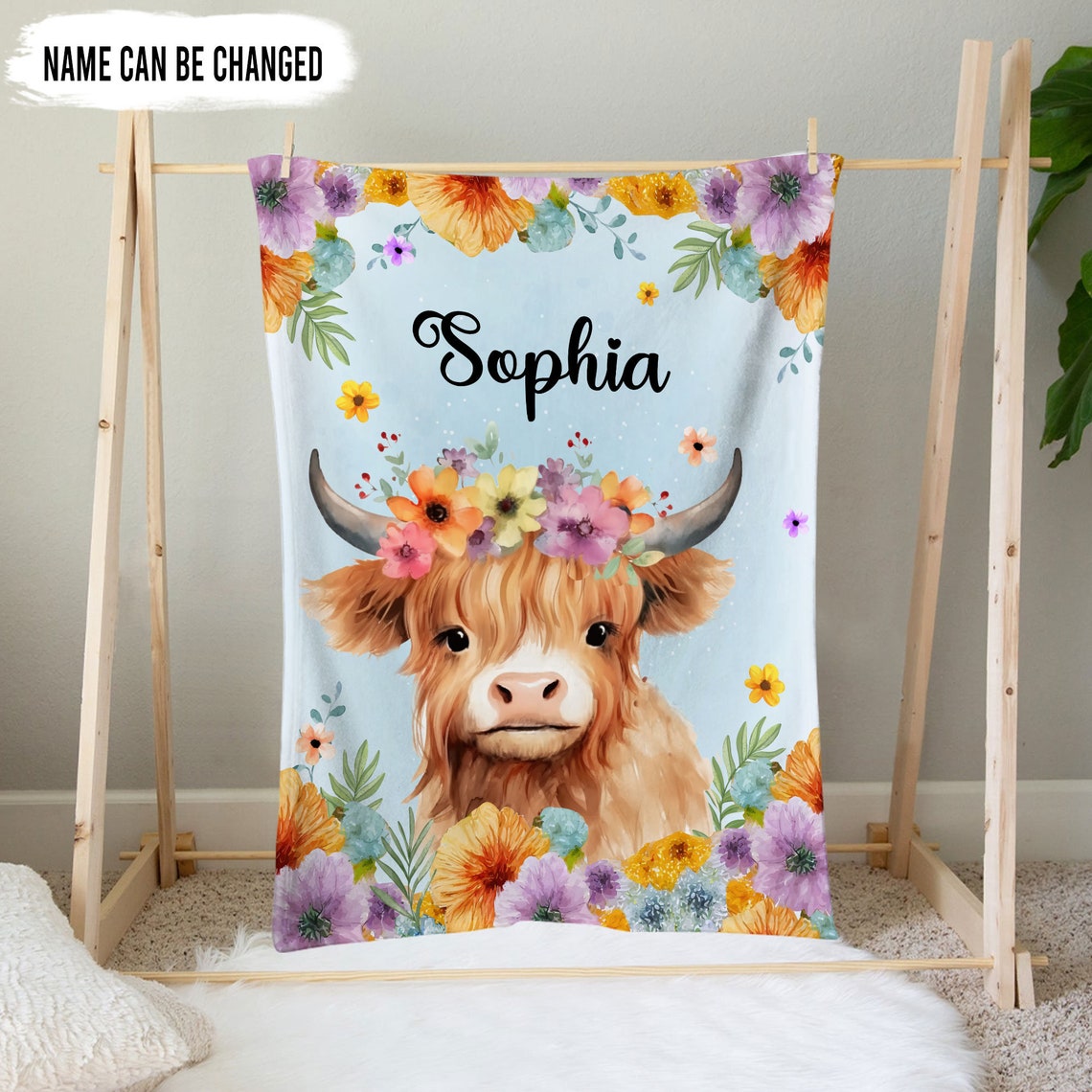 Highland Cow Lover Personalized Highland Cow Blanket 0624