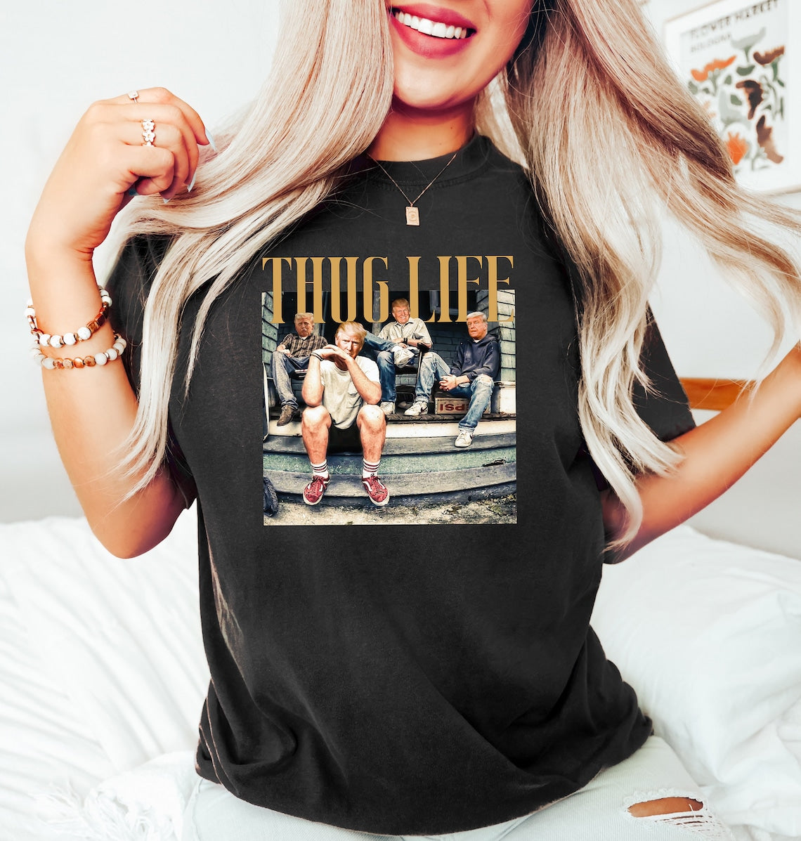 T-shirt Trump Thug Life, Mes hommes préférés sont des criminels, T-shirt Wallen Bryan Wetzel Trump, T-shirt et sweat à capuche républicains