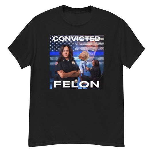 T-shirt et sweat à capuche humoristiques « Trump, criminel condamné », Kamala Harris, 45e présidente, criminelle (43 chefs d'accusation).