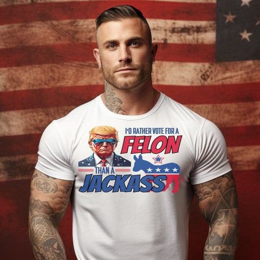 T-shirt « Je préfère voter pour un criminel », T-shirt Trump, T-shirt Élection 2024, T-shirt Soutien à Trump, T-shirt et sweat à capuche « Cadeaux de soutien à Trump »