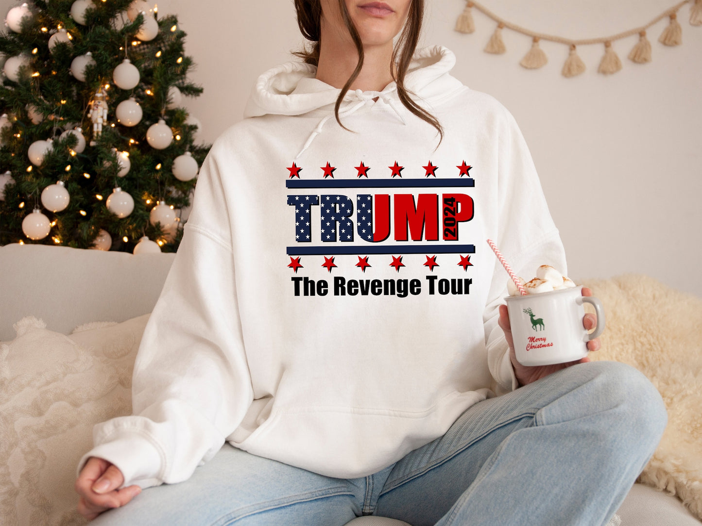 Sweat à capuche « Trump The Revenge Tour », Sweat à capuche Trump 2024, Sweat à capuche politique, Sweat à capuche républicain, Sweat à capuche patriotique, T-shirt et sweat à capuche républicains