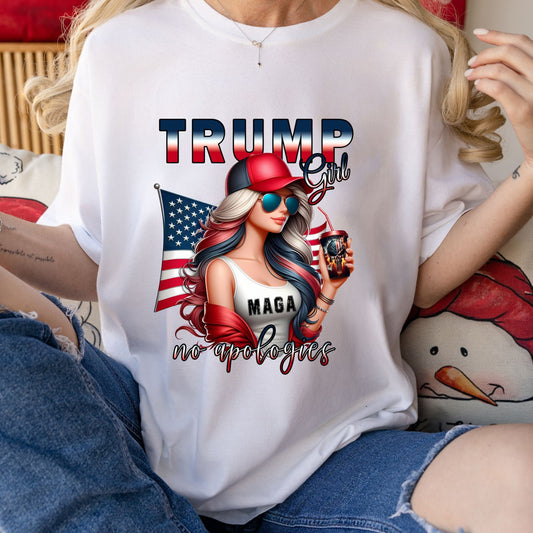 T-shirt « Trump Girl No Apologies », T-shirt « Make America Great Again », T-shirt « American Woman », T-shirt « MAGA 2024 », T-shirt et sweat à capuche « Trump Support Gifts »