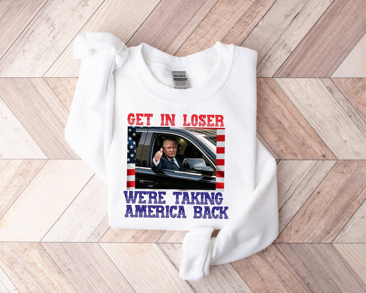 T-shirt « Montez, les perdants, on reprend l'Amérique », T-shirt Trump 2024, T-shirt républicain, T-shirt pour voter, T-shirt MAGA 2024, T-shirt et sweat à capuche Donald Trump