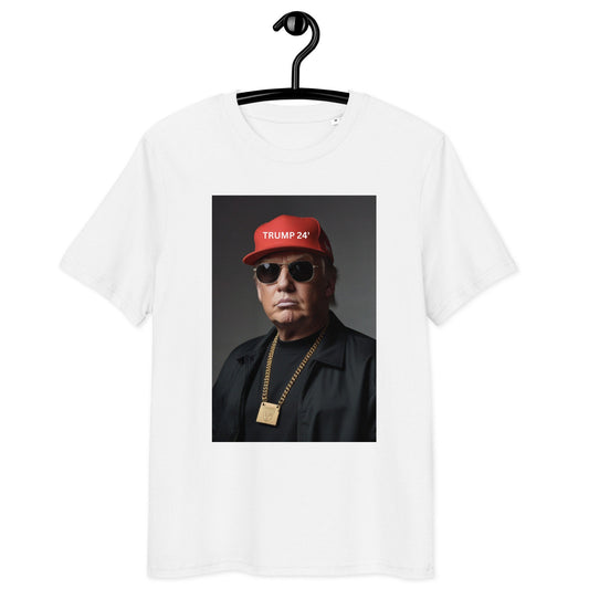 T-shirt unisexe en coton « Trump président 2024 » (Trump le criminel), disponible en plusieurs modèles : t-shirt et sweat à capuche.