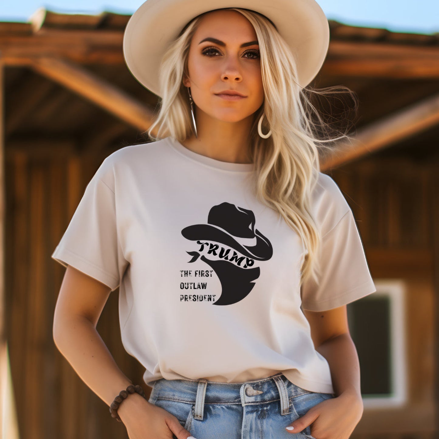 T-shirt « Trump, le premier président hors-la-loi », T-shirt républicain, T-shirt conservateur, Cadeau républicain, T-shirt anti-démocrate, Vêtements républicains (T-shirt et sweat à capuche)