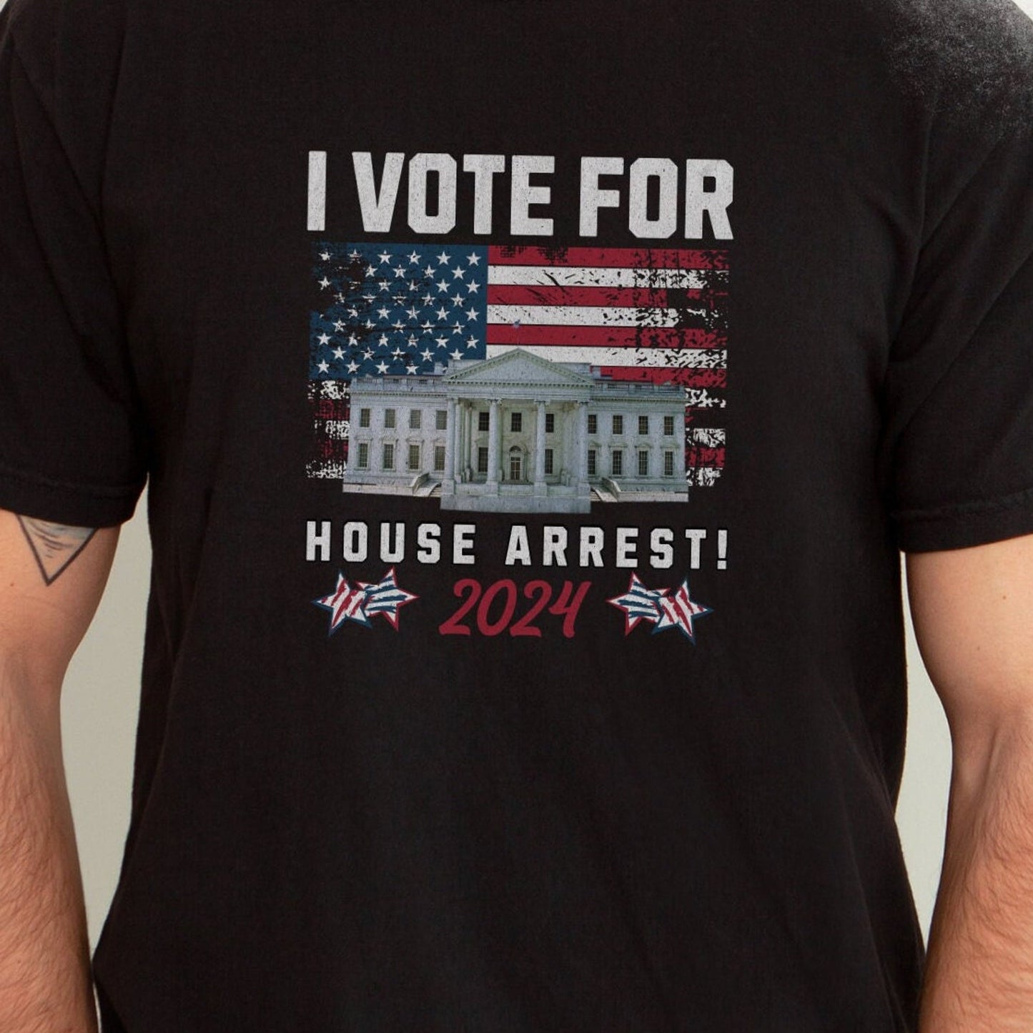 T-shirt « FeI0n for President », T-shirt « I Vote For House Arrest », T-shirt conservateur, Maison Blanche, T-shirt patriotique, T-shirt républicain, T-shirt et sweat à capuche drapeau américain