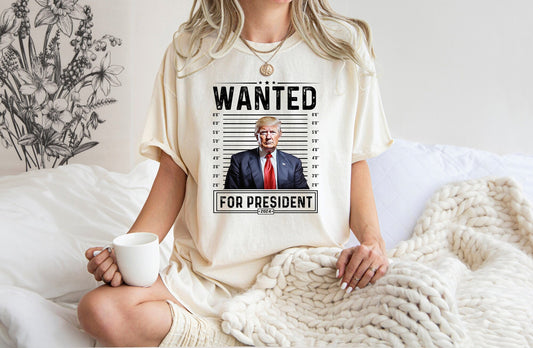 Wanted For President 2024 T Shirt Donald Trump Shirt, Wanted Trump Shirt, President Trump Shirt, For President 2024 Shirt, Republican Shirt T-shirt & Hoodie