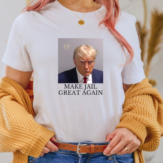 T-shirt « Make Jail Great Again », photo d'identité judiciaire de Trump, T-shirt Donald Trump, T-shirt avec photo d'identité judiciaire de Donald Trump, T-shirt et sweat à capuche humoristiques « Mjga » sur Trump