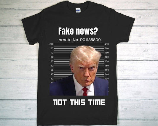T-shirt « Pas d'infos cette fois », T-shirt présidentiel, T-shirt avec numéro de détenu, T-shirt « Arrestation et photo de prise en charge », T-shirt et sweat à capuche pour séance photo au comté
