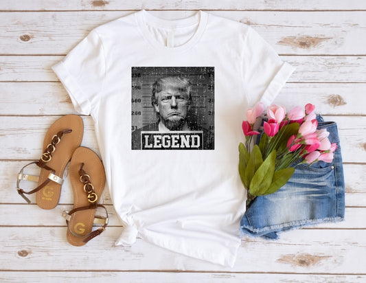 T-shirt Trump Mugsh0t, T-shirt politique, T-shirt Donald Trump, T-shirt Légende Trump, T-shirt et sweat à capuche Trump's Mug Sh0t