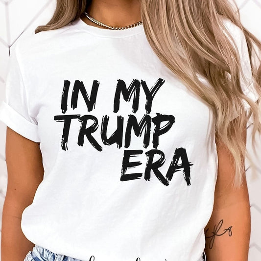 T-shirt « In My Custom Era », T-shirt assorti Trump pour filles 2024, T-shirt républicain, T-shirt pour voter, T-shirts et sweat à capuche MAGA pour femmes
