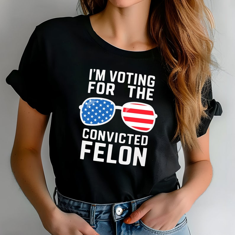 T-shirt « Trump condamné pour crime », T-shirt Trump 2024, T-shirt républicain, T-shirt pour voter, T-shirt MAGA 2024, T-shirt et sweat à capuche Donald Trump pour l'élection
