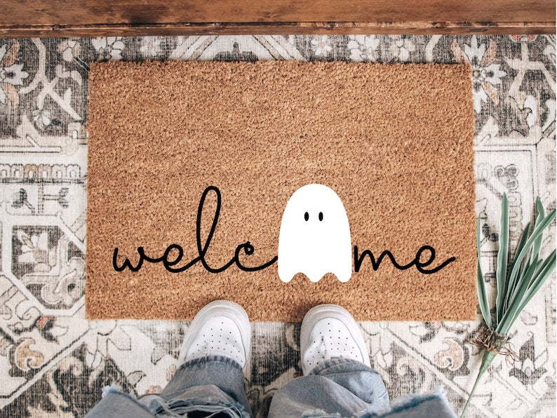 Tapis de bienvenue fantôme d'Halloween, paillasson d'Halloween, décoration extérieure d'Halloween, paillasson d'Halloween 0924