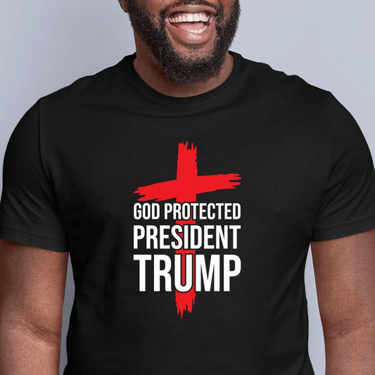 T-shirt et sweat à capuche « Dieu a protégé le président Trump » 0924