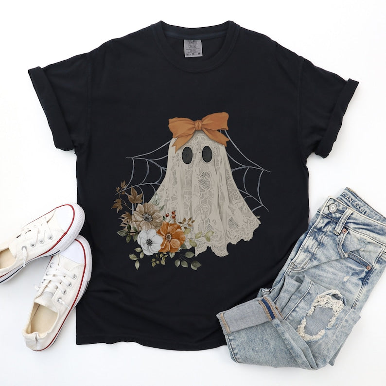 Halloween Lace Ghost Halloween T-shirt & Hoodie 0924