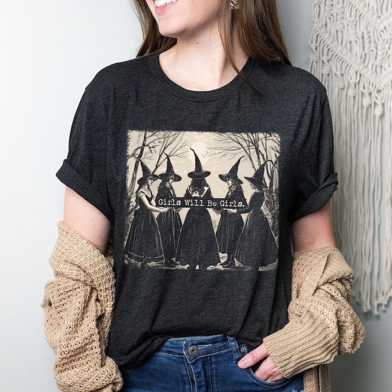Les filles seront toujours des filles - Sorcière - T-shirt et sweat à capuche Sorcière 0924