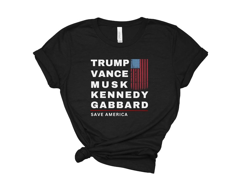 T-shirt et sweat à capuche Trump, Vance, Musk, Kennedy, Gabbard 0924