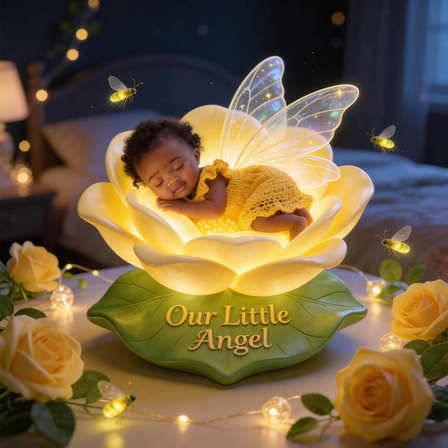 Cadeau pour Votre Petit Ange - Lampe de Nuit LED Acrylique Personnalisée
