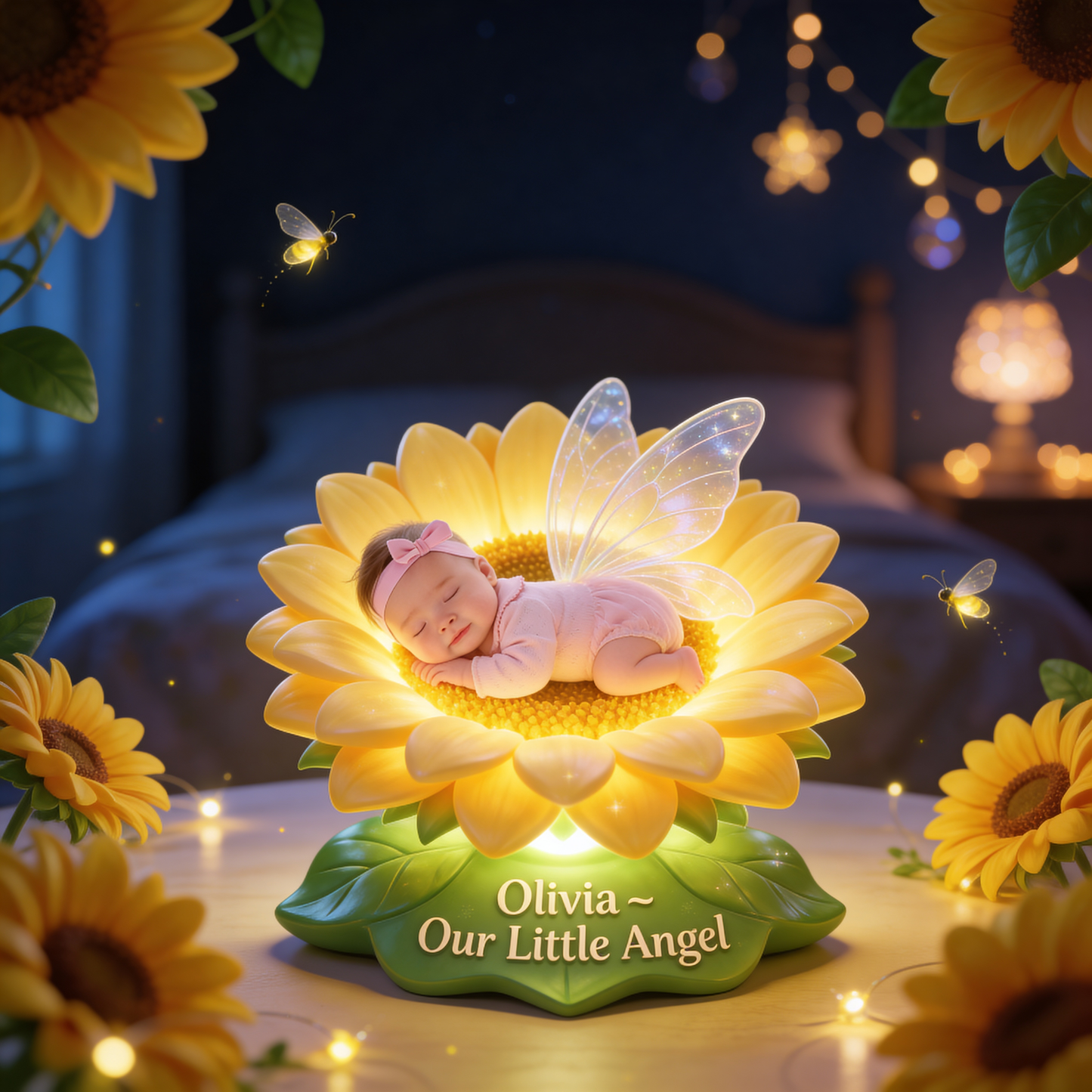 Cadeau pour Votre Petit Ange - Lampe de Nuit LED Acrylique Personnalisée