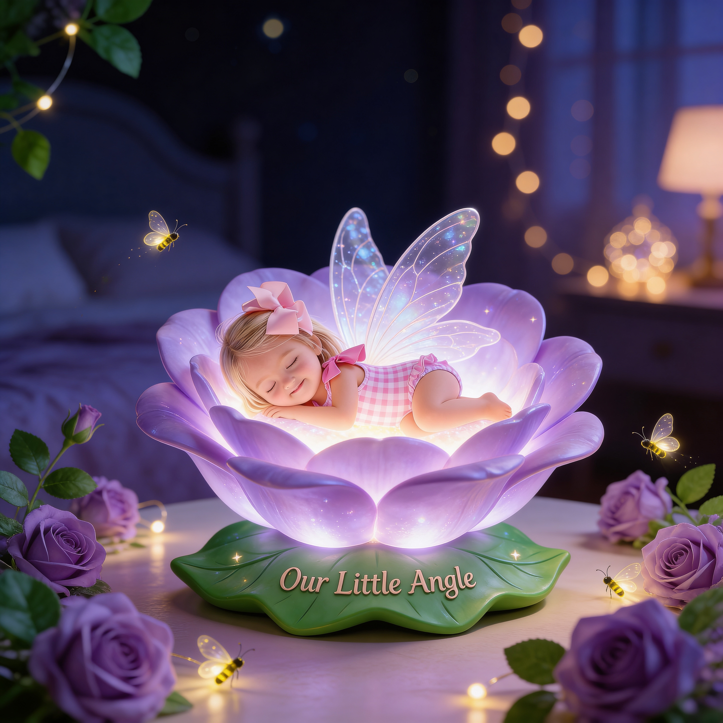 Cadeau pour Votre Petit Ange - Lampe de Nuit LED Acrylique Personnalisée
