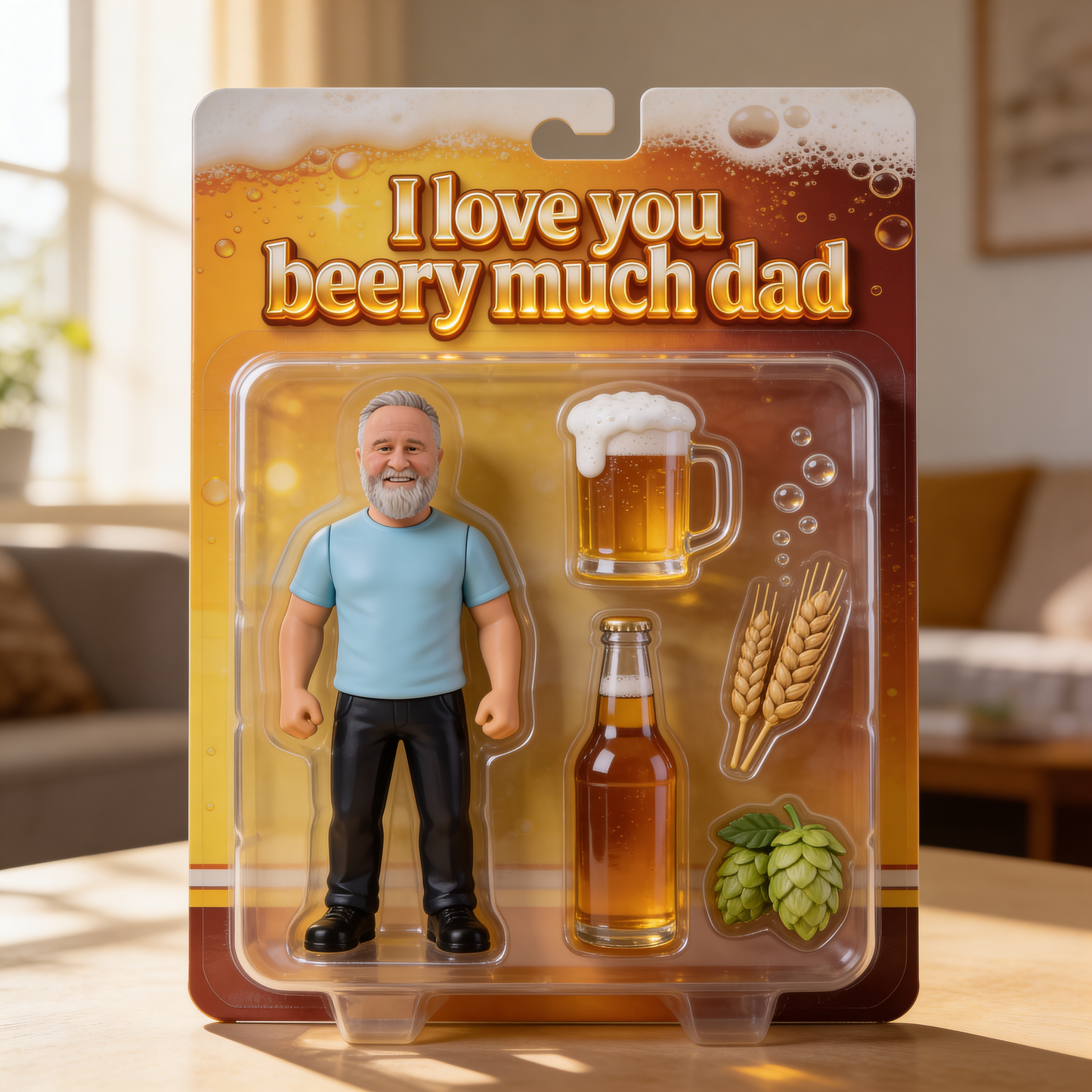 Idée Cadeau pour Papa, Cadeau Amateur de Bière - Plaque Acrylique Personnalisée